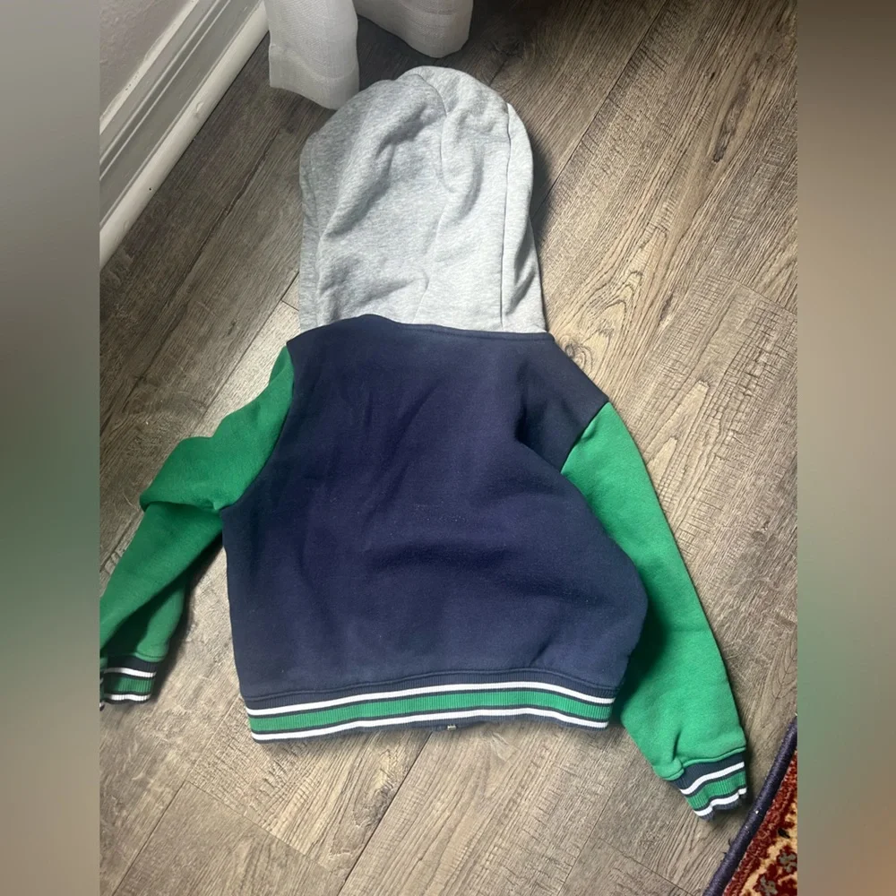 Lacoste Green and Blue Color-Blocked Hoodie - Picture 4 of 4